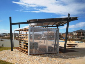 Custom Shelter with Wind Break, Saltwater Coast, Point Cook