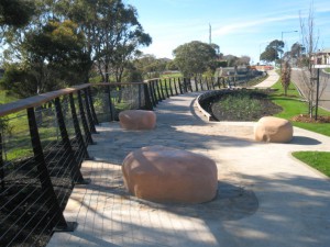 Timber Boardwalk with Stainless Steel Handrail – Province Estate, Highton